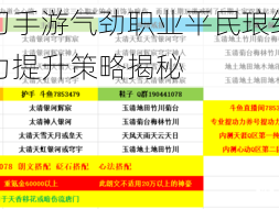 天涯明月刀手游气劲职业平民琅纹搭配攻略：高效战力提升策略揭秘