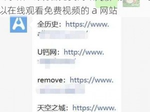 a网站在线观看免费网站,求推荐一个可以在线观看免费视频的 a 网站