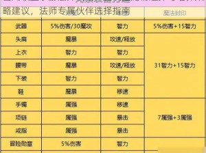 雪鹰领主手游法师攻略：魔攻型宠物选择与培养策略建议，法师专属伙伴选择指南