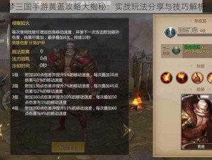 梦三国手游黄盖攻略大揭秘：实战玩法分享与技巧解析