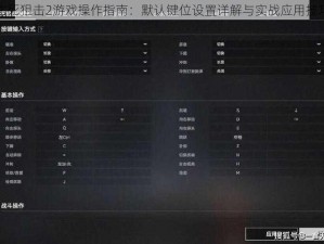 生死狙击2游戏操作指南：默认键位设置详解与实战应用技巧