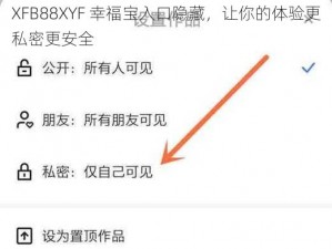 XFB88XYF 幸福宝入口隐藏，让你的体验更私密更安全