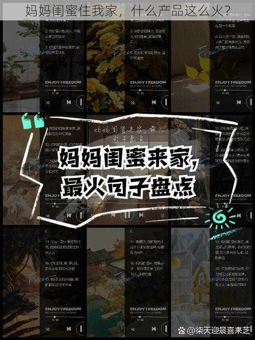 妈妈闺蜜住我家，什么产品这么火？