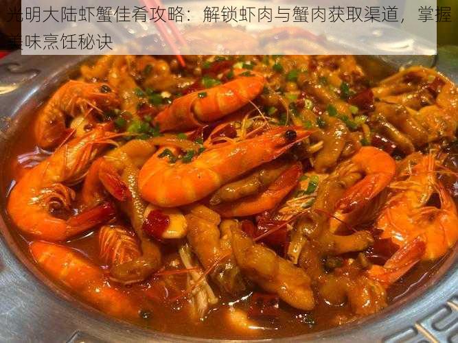 光明大陆虾蟹佳肴攻略：解锁虾肉与蟹肉获取渠道，掌握美味烹饪秘诀