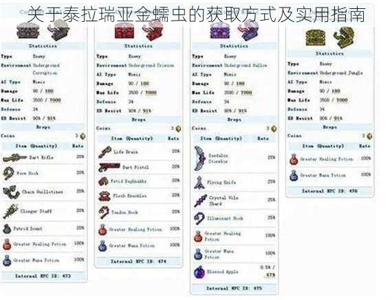 关于泰拉瑞亚金蠕虫的获取方式及实用指南