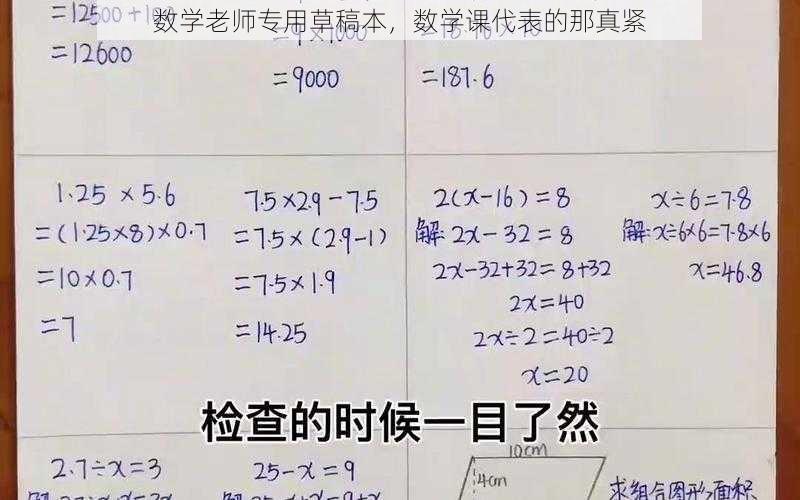 数学老师专用草稿本，数学课代表的那真紧