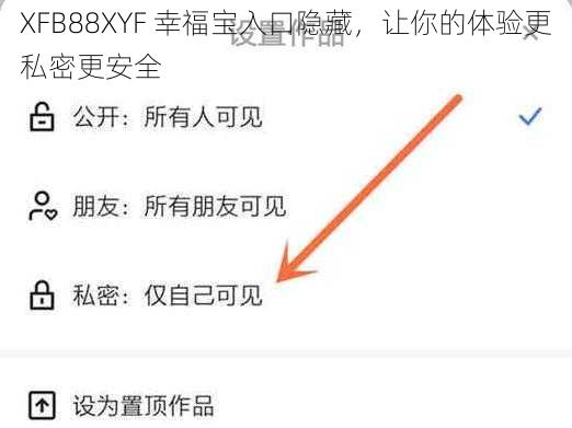 XFB88XYF 幸福宝入口隐藏，让你的体验更私密更安全