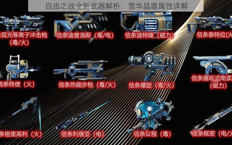 自由之战全新武器解析：雪华晶盾属性详解