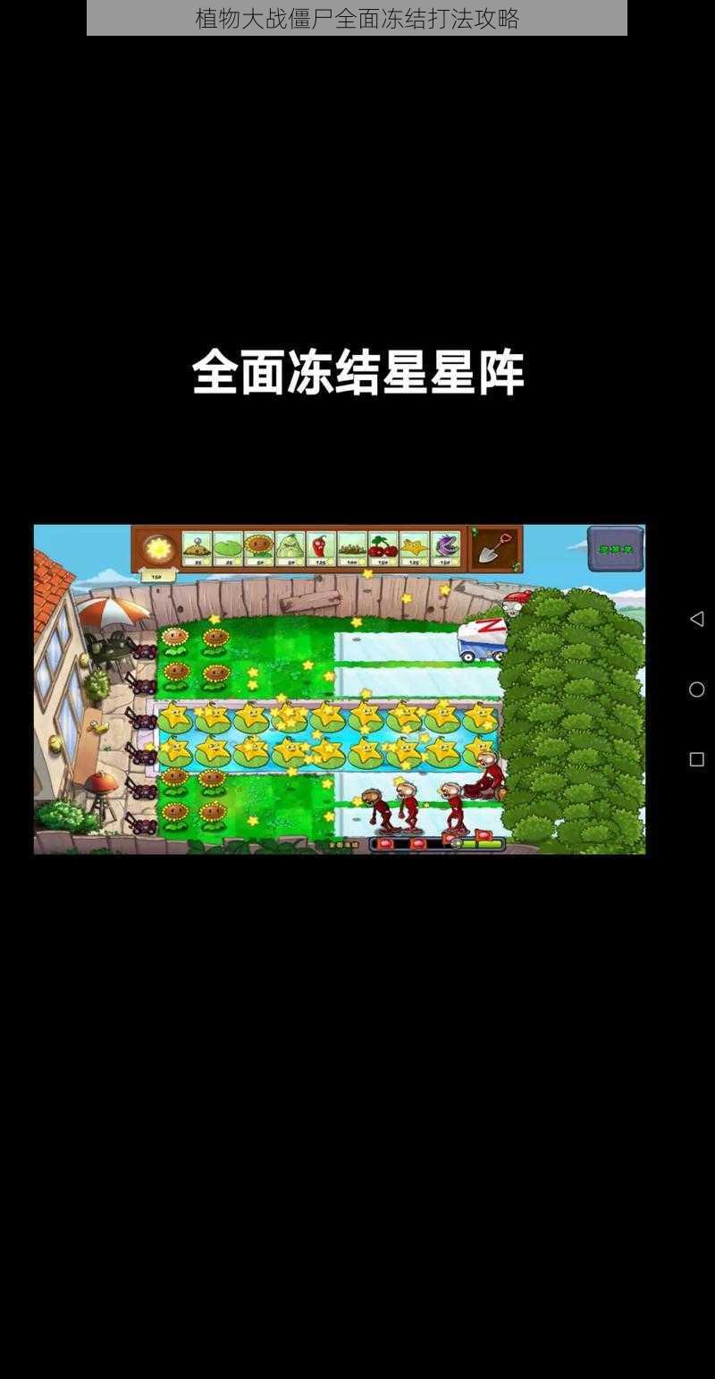 植物大战僵尸全面冻结打法攻略