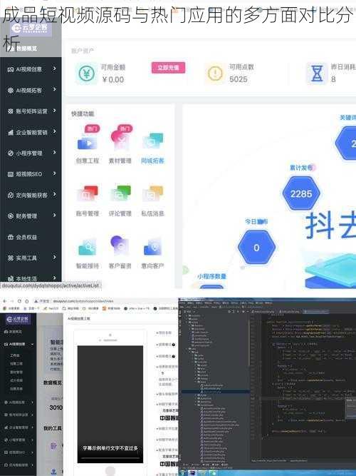 成品短视频源码与热门应用的多方面对比分析