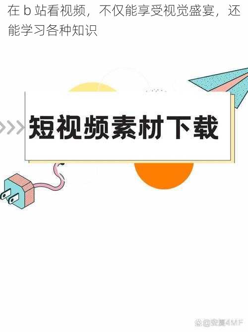 在 b 站看视频，不仅能享受视觉盛宴，还能学习各种知识