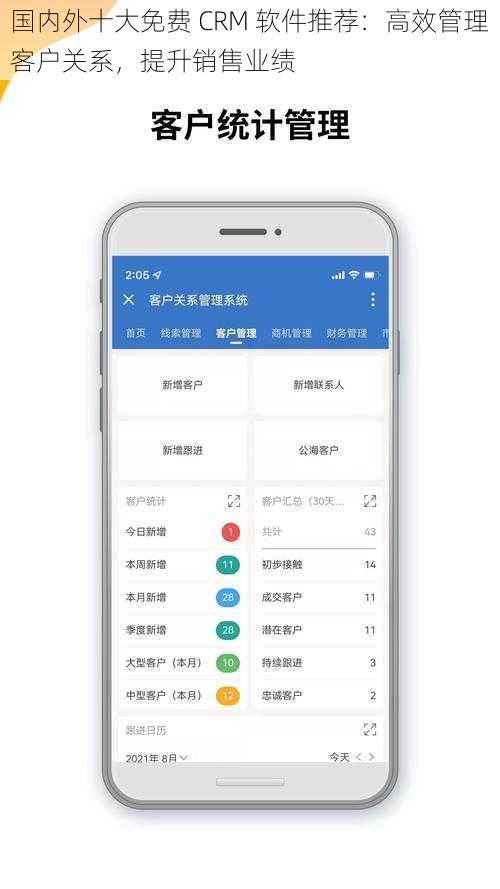 国内外十大免费 CRM 软件推荐：高效管理客户关系，提升销售业绩