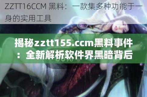 ZZTT16CCM 黑料：一款集多种功能于一身的实用工具