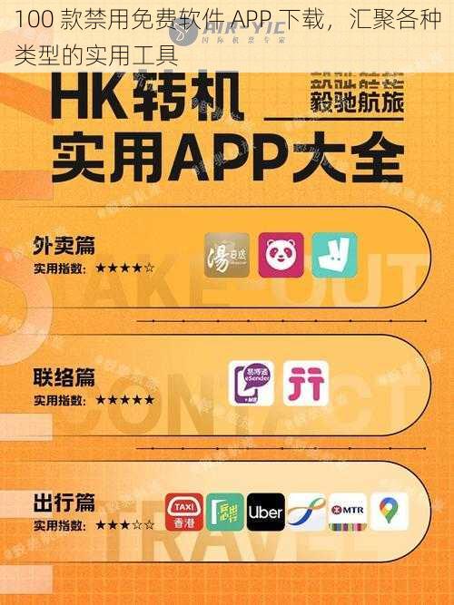 100 款禁用免费软件 APP 下载，汇聚各种类型的实用工具