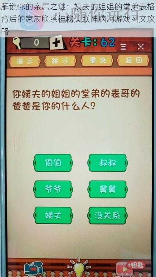 解锁你的亲属之谜：姨夫的姐姐的堂弟表格背后的家族联系神秘关联神脑洞游戏图文攻略