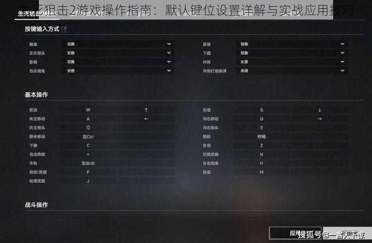 生死狙击2游戏操作指南：默认键位设置详解与实战应用技巧