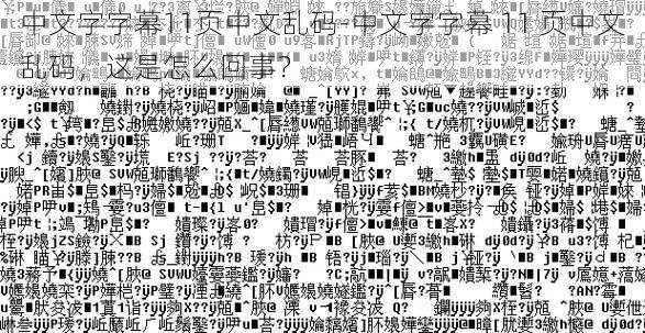 中文字字幕11页中文乱码-中文字字幕 11 页中文乱码，这是怎么回事？