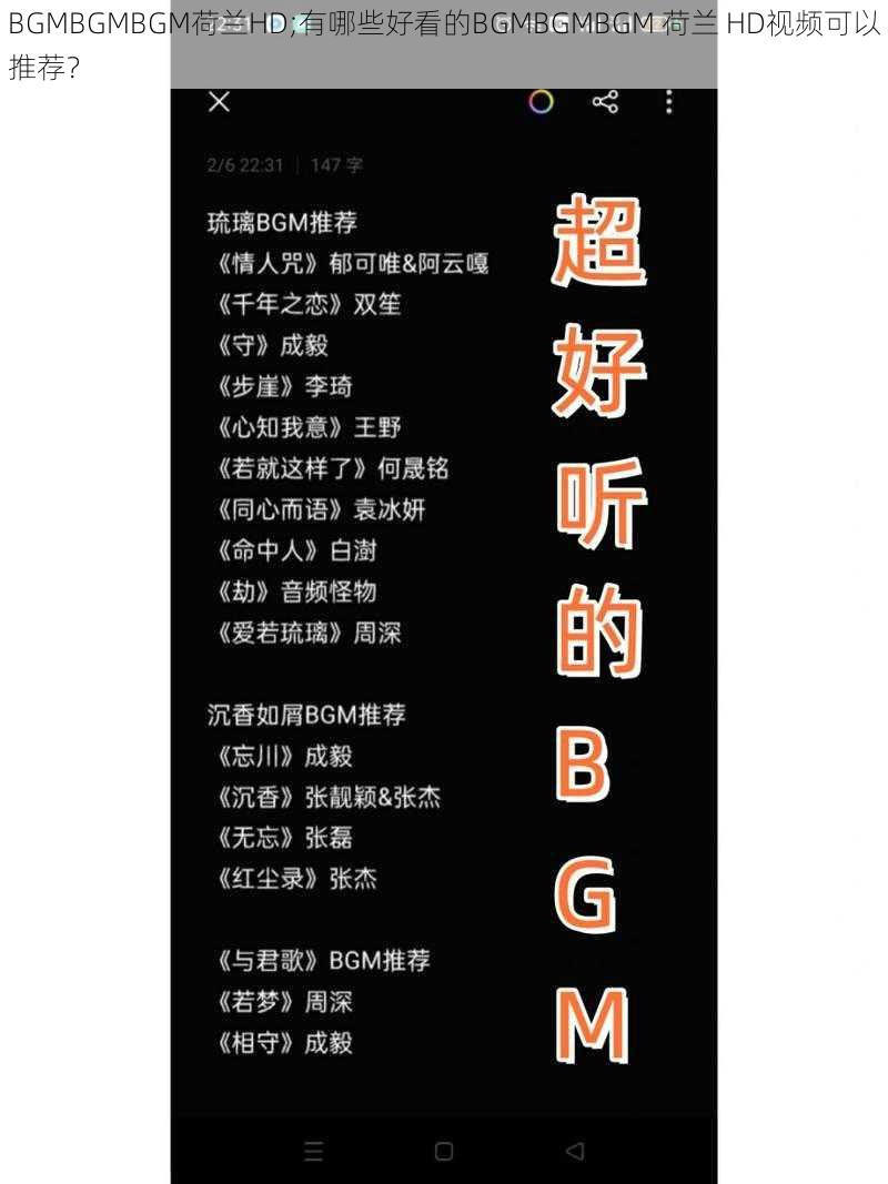 BGMBGMBGM荷兰HD;有哪些好看的BGMBGMBGM 荷兰 HD视频可以推荐？