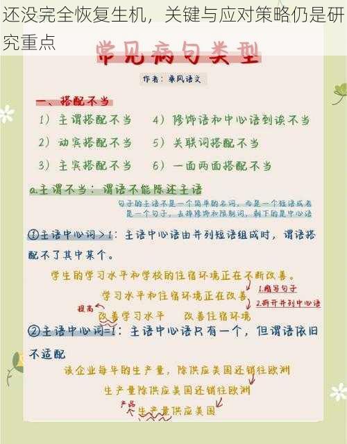 还没完全恢复生机，关键与应对策略仍是研究重点