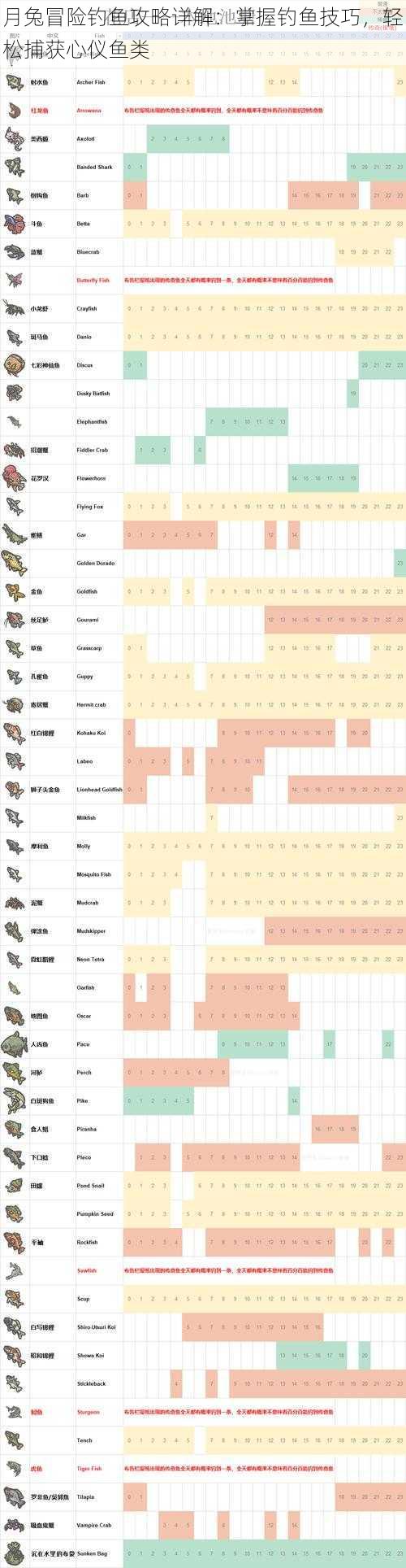 月兔冒险钓鱼攻略详解：掌握钓鱼技巧，轻松捕获心仪鱼类