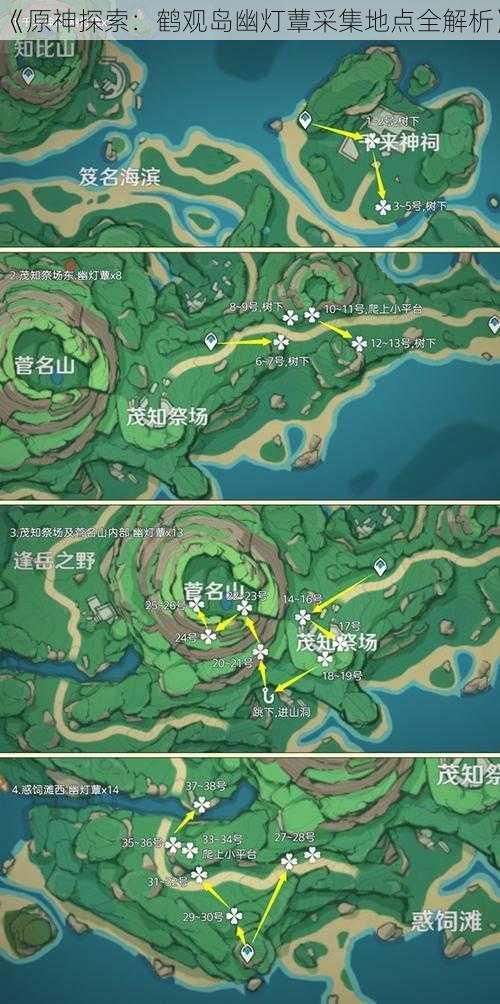 《原神探索：鹤观岛幽灯蕈采集地点全解析》