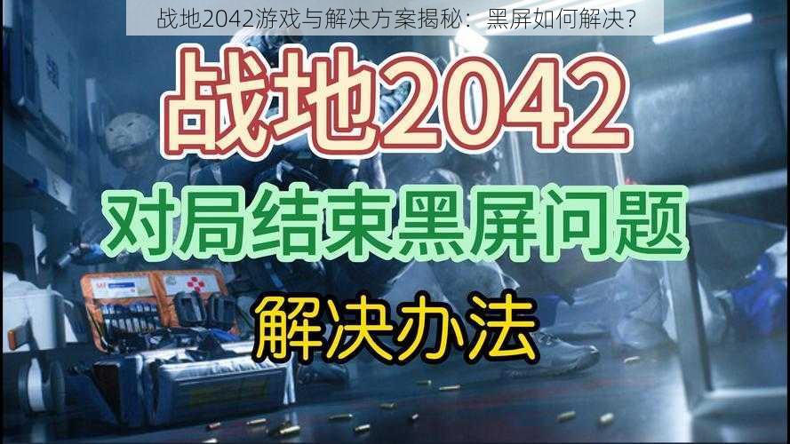 战地2042游戏与解决方案揭秘：黑屏如何解决？