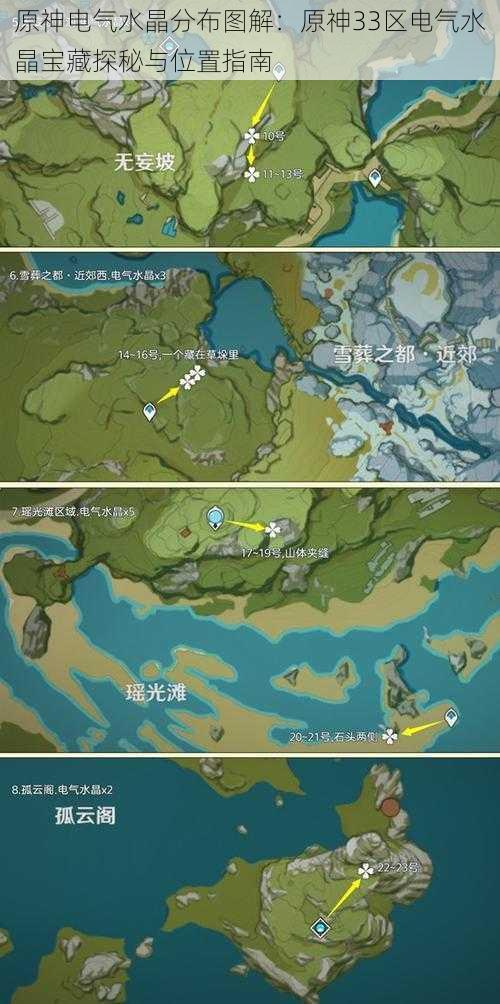 原神电气水晶分布图解：原神33区电气水晶宝藏探秘与位置指南