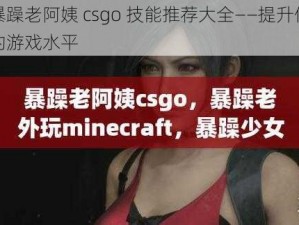 暴躁老阿姨 csgo 技能推荐大全——提升你的游戏水平