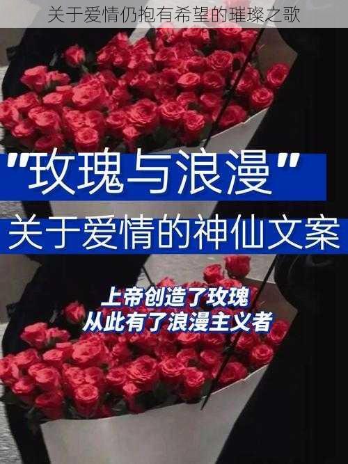 关于爱情仍抱有希望的璀璨之歌