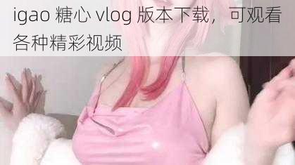 igao 糖心 vlog 版本下载，可观看各种精彩视频