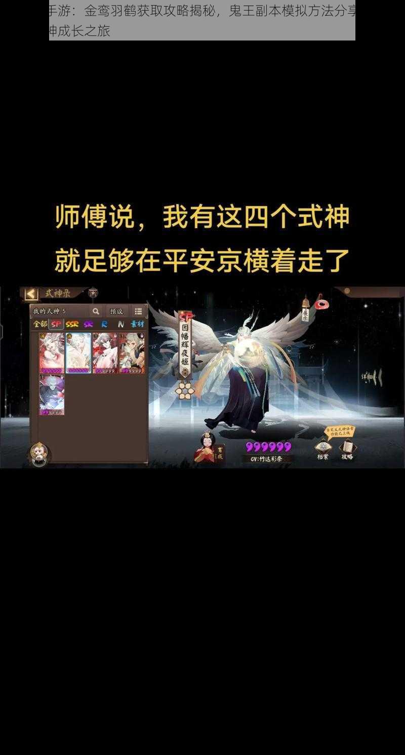 阴阳师手游：金鸾羽鹤获取攻略揭秘，鬼王副本模拟方法分享，体验华丽式神成长之旅