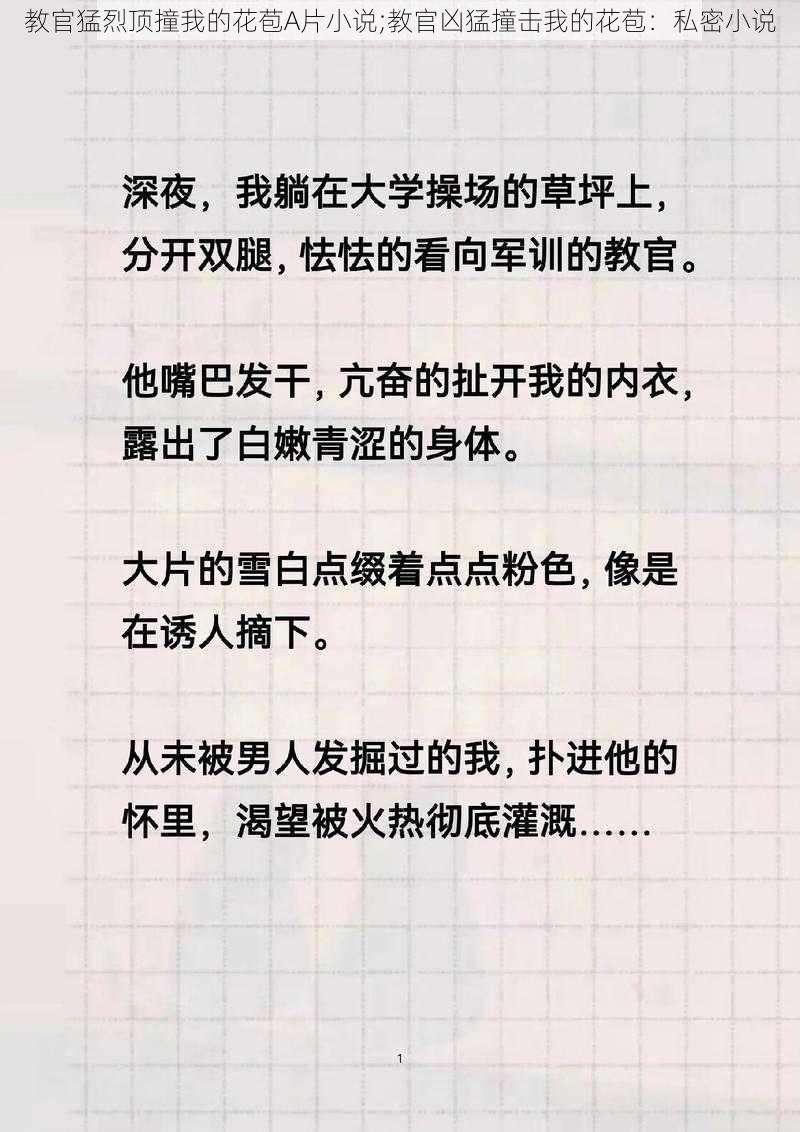 教官猛烈顶撞我的花苞A片小说;教官凶猛撞击我的花苞：私密小说