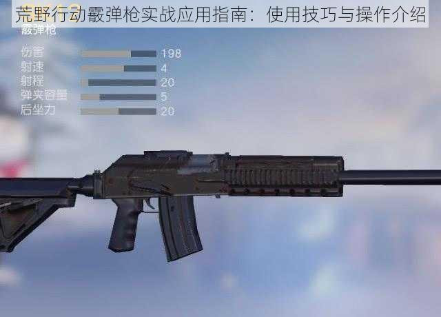 荒野行动霰弹枪实战应用指南：使用技巧与操作介绍