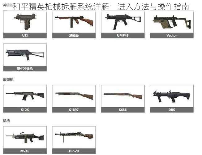 和平精英枪械拆解系统详解：进入方法与操作指南