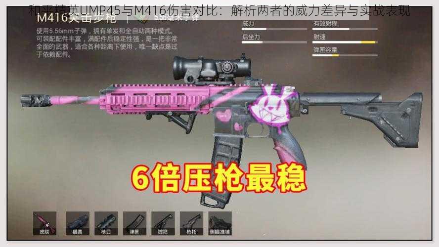 和平精英UMP45与M416伤害对比：解析两者的威力差异与实战表现