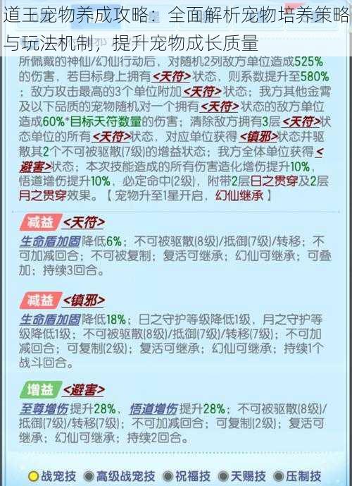 道王宠物养成攻略：全面解析宠物培养策略与玩法机制，提升宠物成长质量