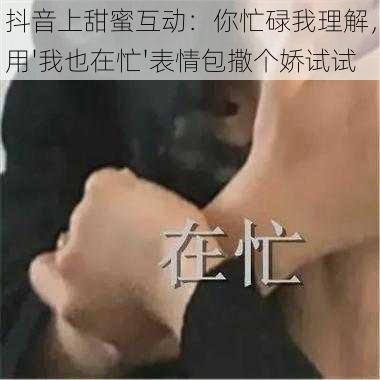 抖音上甜蜜互动：你忙碌我理解，用'我也在忙'表情包撒个娇试试