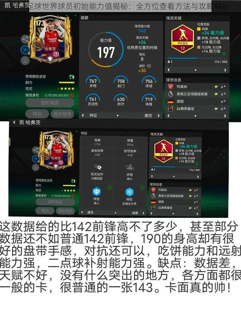 FIFA足球世界球员初始能力值揭秘：全方位查看方法与攻略解析