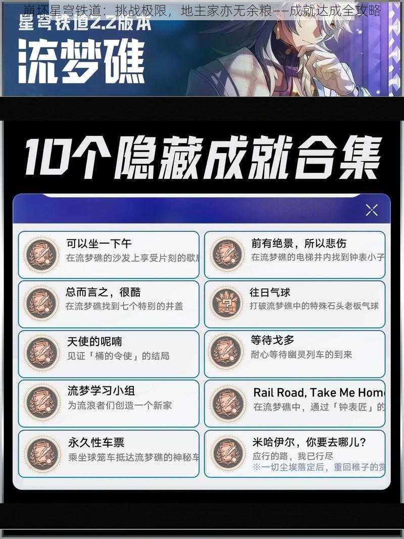 崩坏星穹铁道：挑战极限，地主家亦无余粮——成就达成全攻略