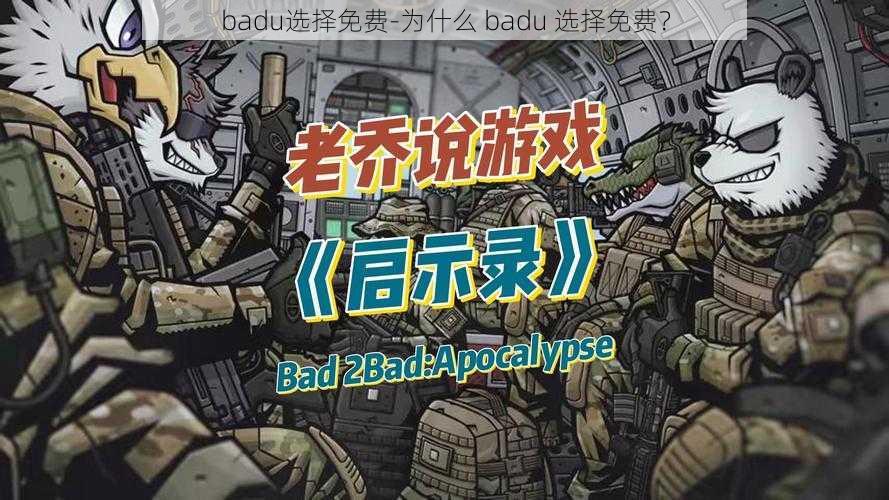 badu选择免费-为什么 badu 选择免费？