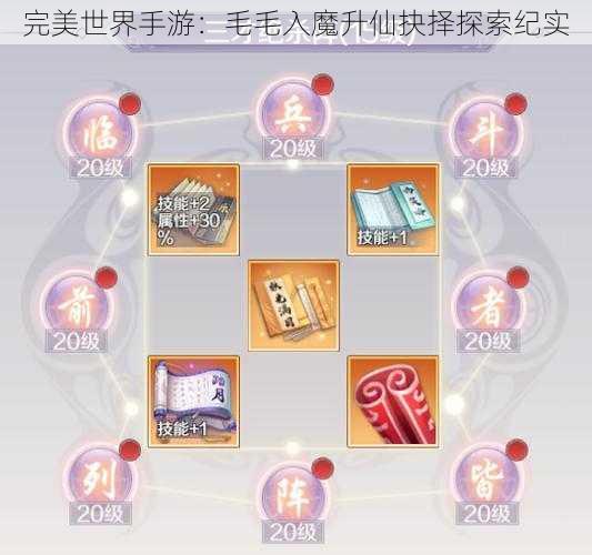 完美世界手游：毛毛入魔升仙抉择探索纪实