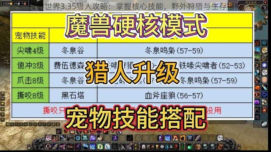 魔兽世界3.35猎人攻略：掌握核心技能，野外狩猎与生存指南