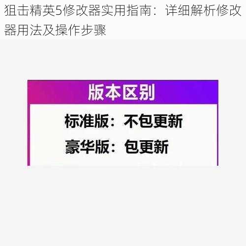 狙击精英5修改器实用指南：详细解析修改器用法及操作步骤