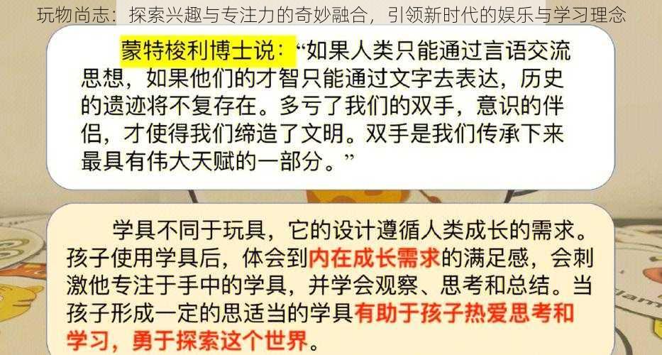 玩物尚志：探索兴趣与专注力的奇妙融合，引领新时代的娱乐与学习理念